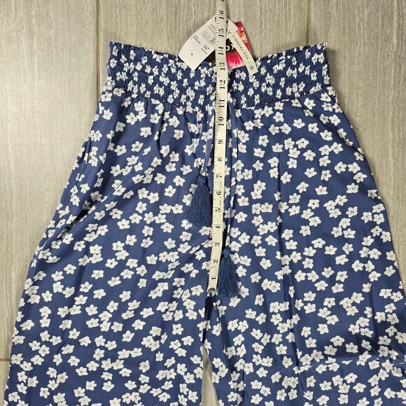Roxy - Tropical Rhythm Beach Pants - Bijou Blue Floral Delight - MD - NWT - Picture 6 of 11